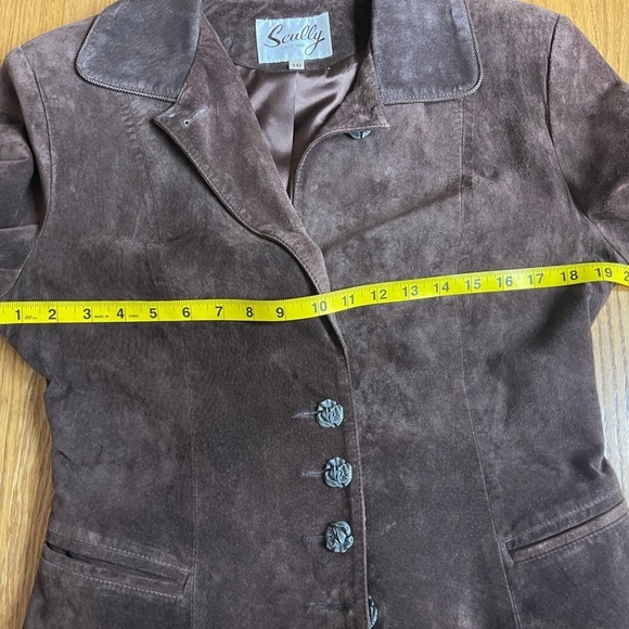 Vintage Scully Suede Leather Brown Fall Blazer Jacket Size 10 - Picture 6 of 8
